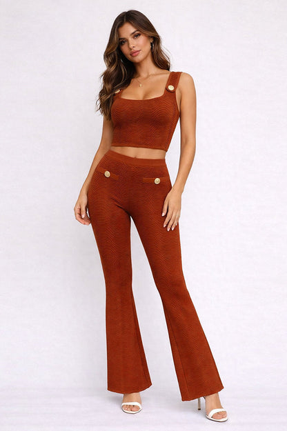 Ribbed Two Piece Jumpsuit