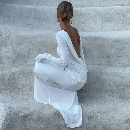 Quintina Plunging Back Maxi Dress