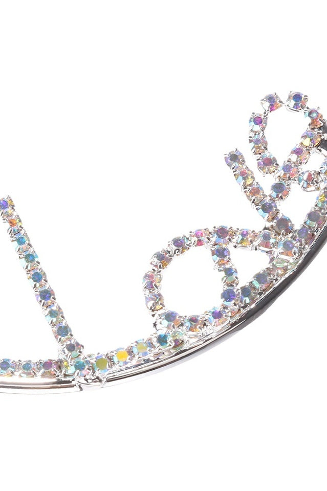 Half Frame Rhinestone Crystal Glasses