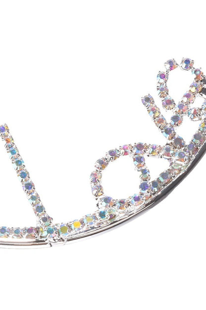 Half Frame Rhinestone Crystal Glasses