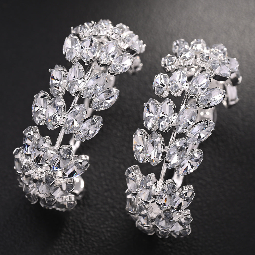 Eunice Crystal Hoop Earrings