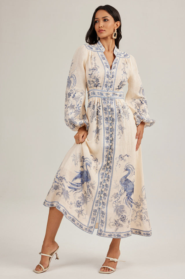 Melody Patterned Print Maxi Dress