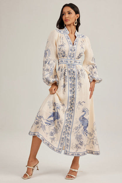 Melody Patterned Print Maxi Dress