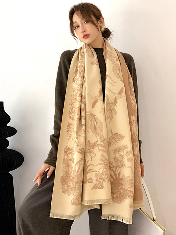 Imitation Cashmere Shawl Printed Warm Scarf