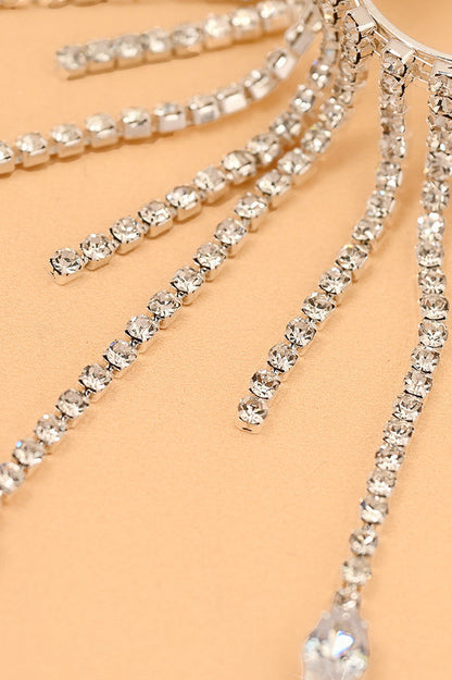 Kacey Rhinestone Tassel Ring