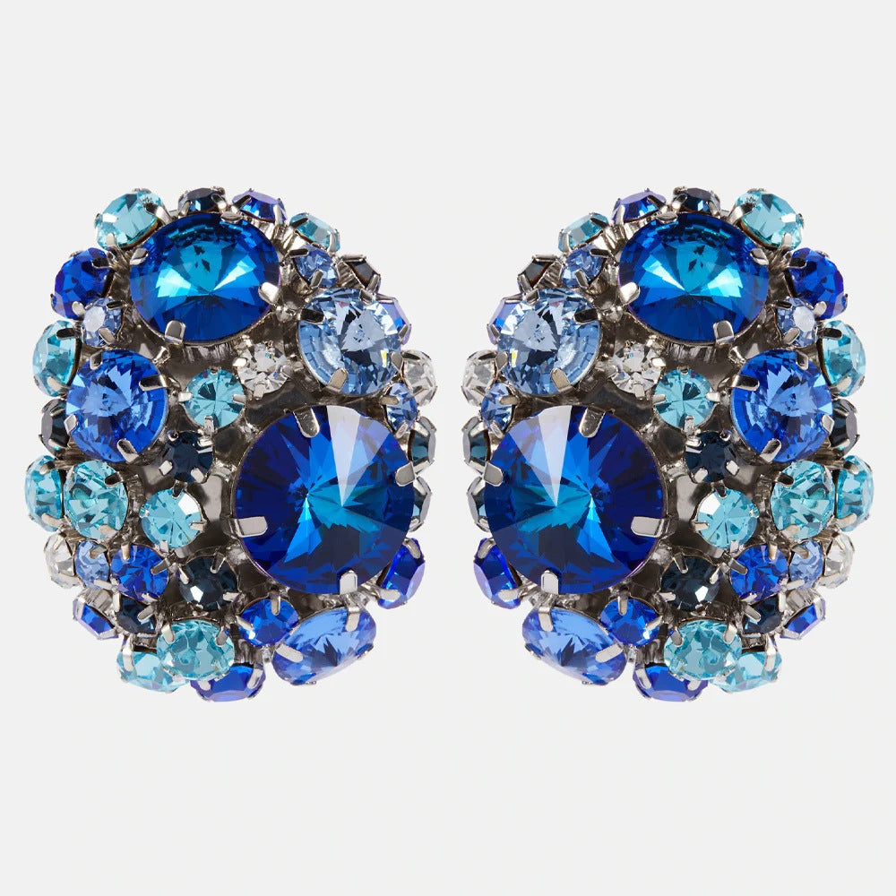 Nora Crystal Ear Clip Earrings