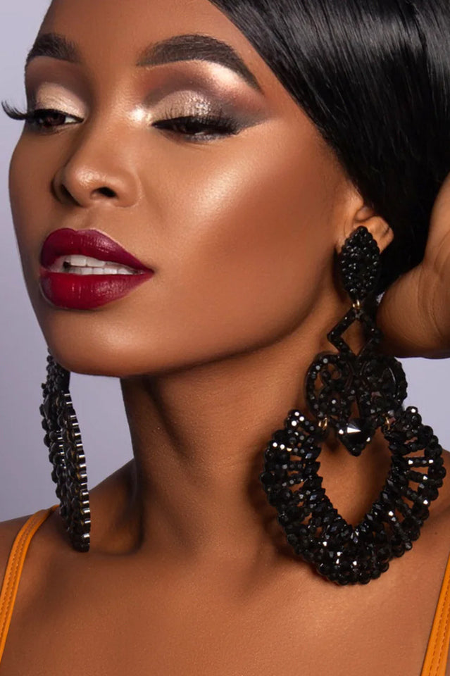 Madalina Black Earrings