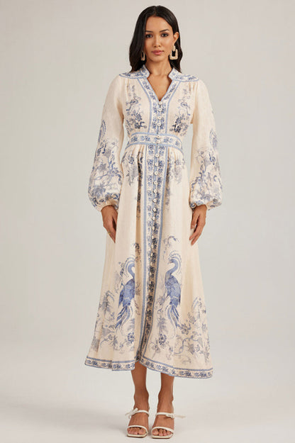 Melody Patterned Print Maxi Dress