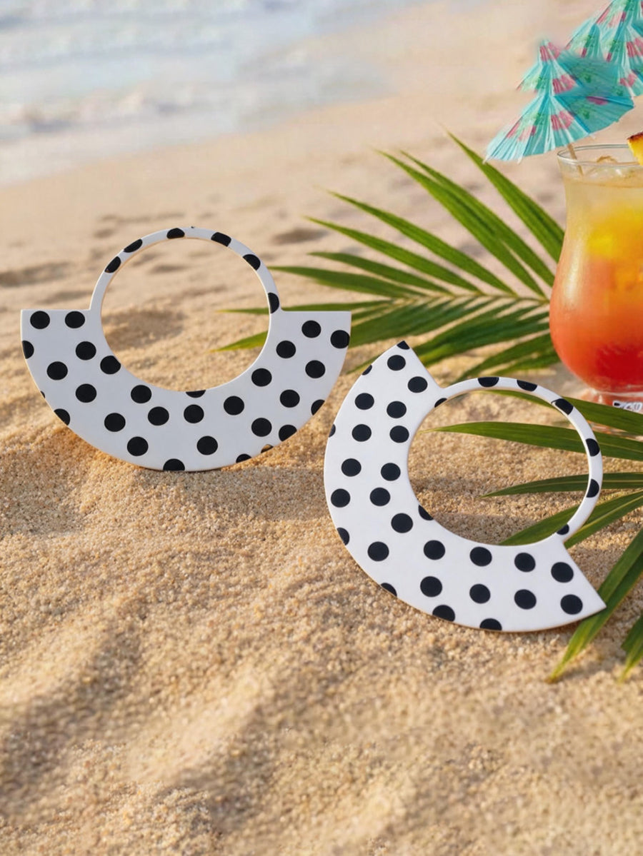 Polka-Dot Geometric Earrings Accessories
