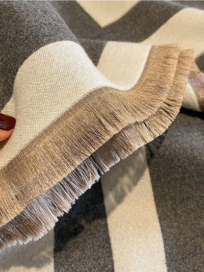 Urban Imitated Cashmere Printed Warm Shawl&Scarf