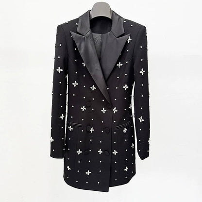 FABIA Crystals Blazer Bodycon Dress