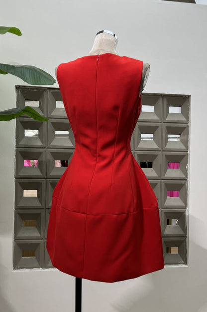 Bertina Floral Applique Mini Dress