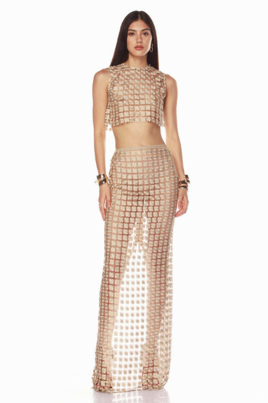 Saia Champagne Crochet Set