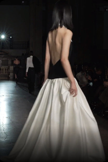 Spiral Lapel leeveless Maxi Dress