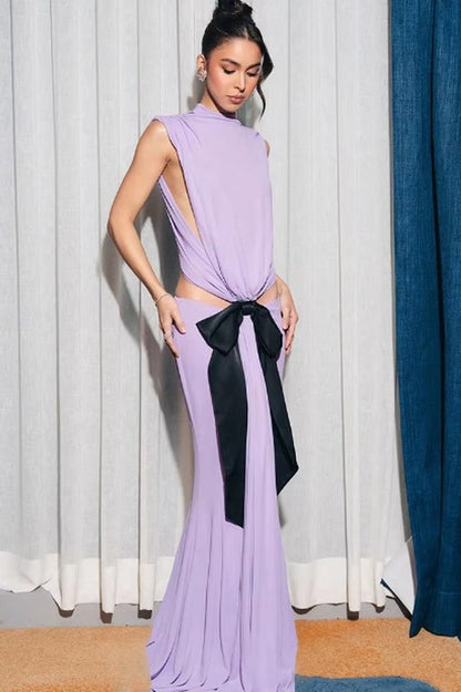 Manon Bowknot Cut-Out Maxi Dress