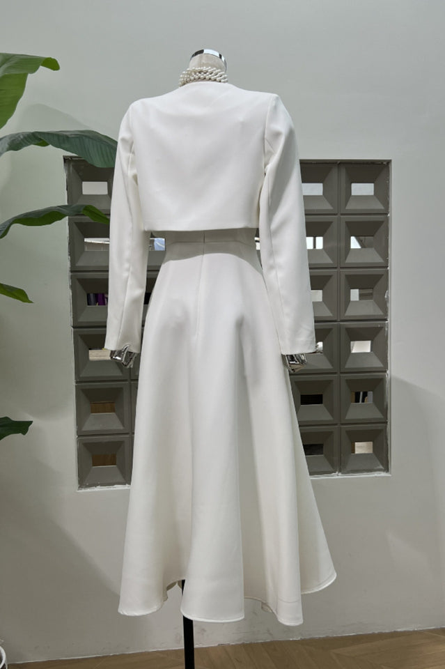 Cora Cropped Jacket + Midi Dress Set