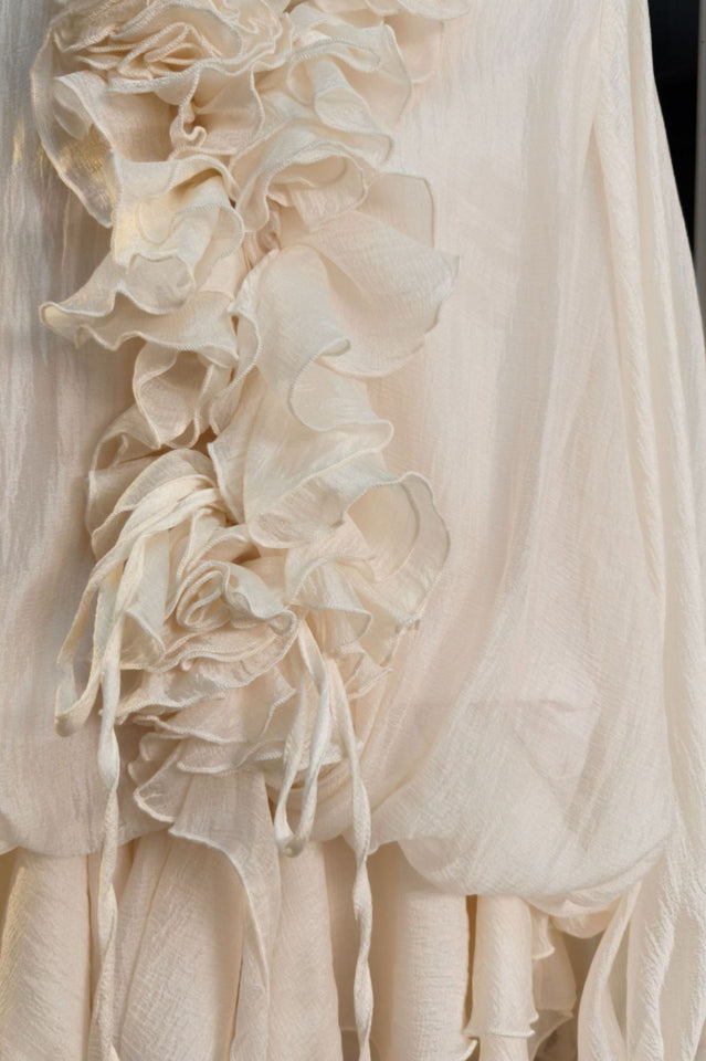 Olive Puff Sleeve Tiered Mini Dress