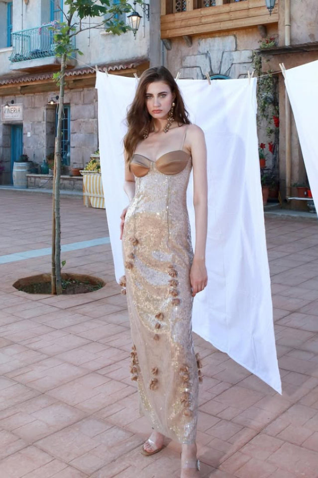 Fazrik Halterneck Midi Dress