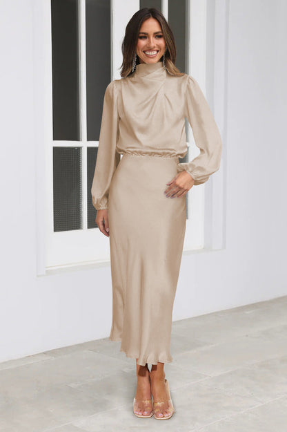 From The Source High Neck Bridal Dress Champagne
