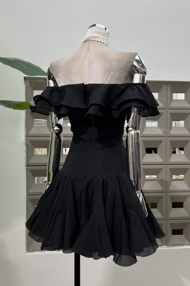 Vita Off Shoulder Ruffle Mini Dress