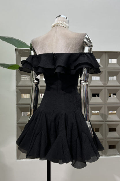 Vita Off Shoulder Ruffle Mini Dress