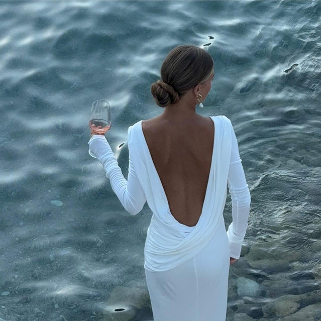 Quintina Plunging Back Maxi Dress