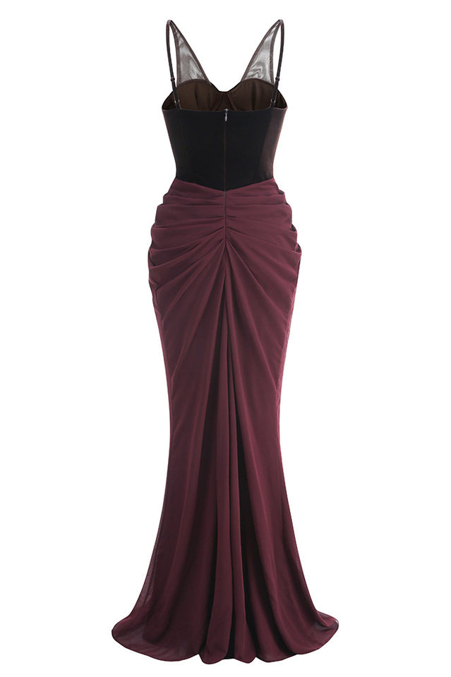 Velvet Corset Maxi Dress
