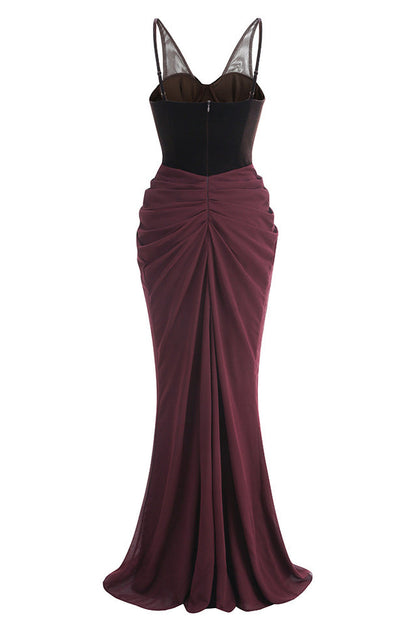 Velvet Corset Maxi Dress