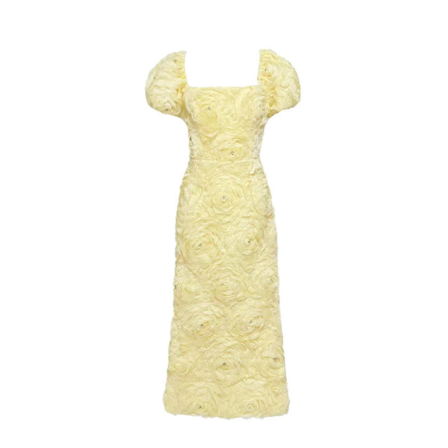 Molly Floral Applique Midi Dress