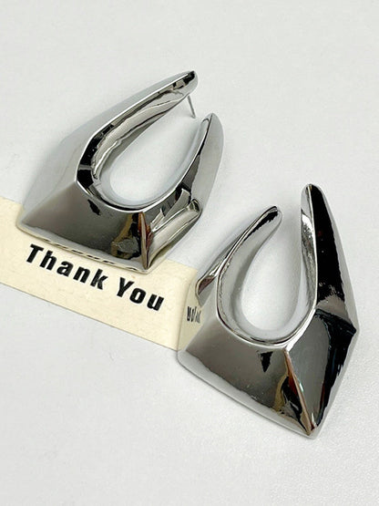 Boucles d'oreilles pendantes creuses géométriques Normcore 