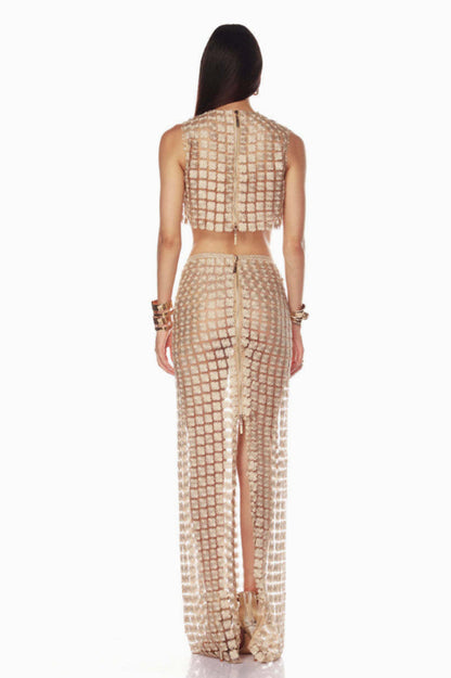 Saia Champagne Crochet Set