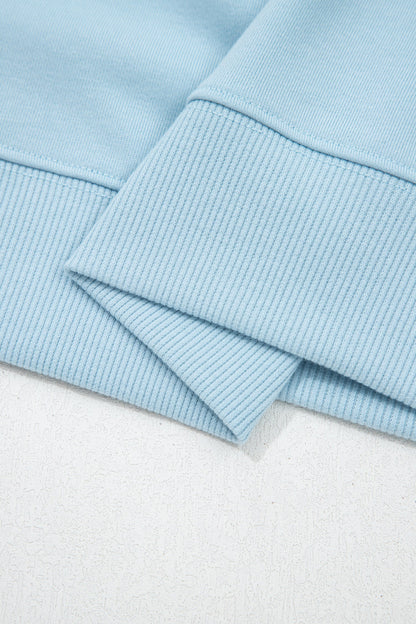 Sea Green Solid Color Loose Tee Drawstring Shorts 2pcs Outfit