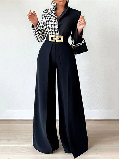 High Waisted Loose Pleated Split-Joint Pants Trousers
