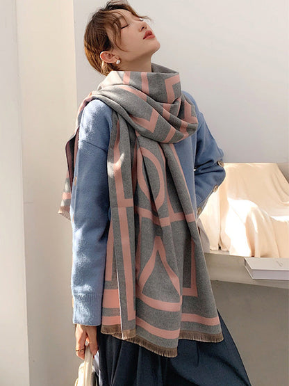 Imitation Cashmere Double-Sided Shawl