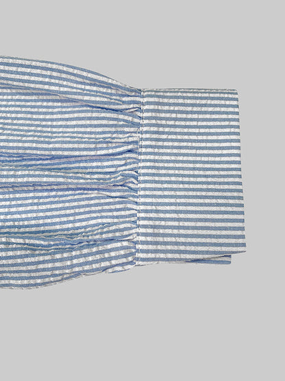 High Waisted Long Sleeves Buttoned Pleated Split-Joint Lapel Jumpsuits