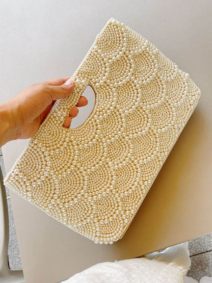 Solid Color Geometric Chains Handbags