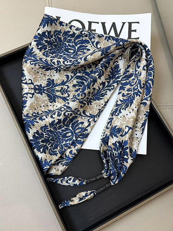 Printed Scarf BLUE One_size