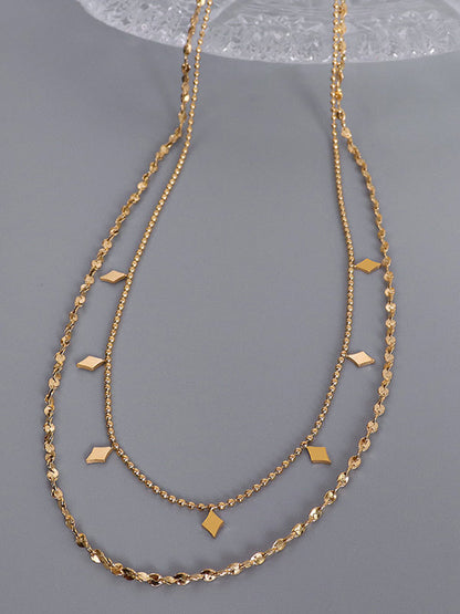 Colliers géométriques simples en alliage, accessoires 