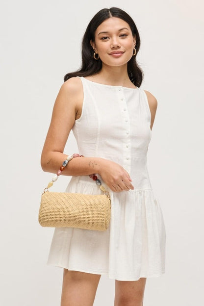 Rachel Straw Clutch