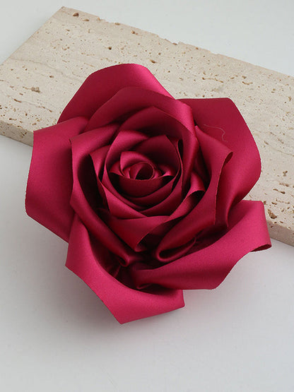 Flower Shape Solid Color Brooch Accessories FUCHSIA One_size