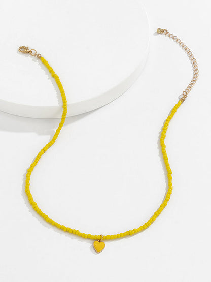 Original Solid Color Beads Necklace