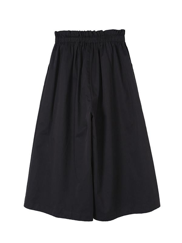 Pantalon décontracté à jambes larges style bandage rétro 