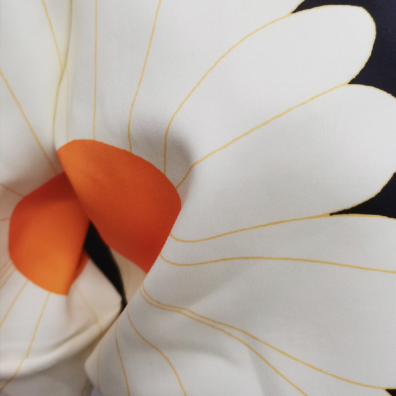 Vestes à col montant et fermeture éclair à imprimé floral contrasté 