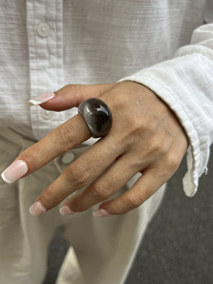 Geometric Transparent Rings Accessories