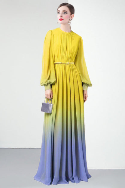 Sandra Long Sleeve Gradient Maxi Dress