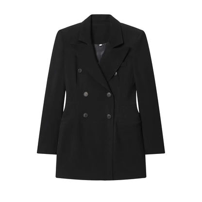 Women Blazer Dress | Elegant Suit Blazer | Business Blazer Dress | Long Sleeves Black