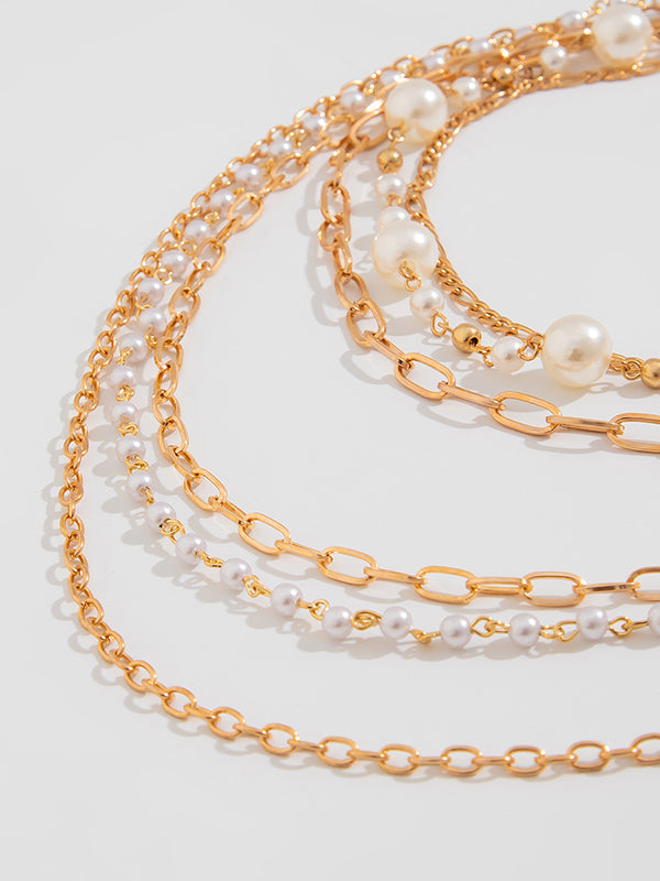 Normcore Geometric Layered Necklaces Accessories