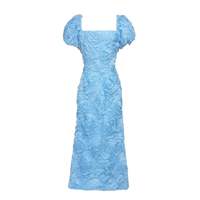 Molly Floral Applique Midi Dress