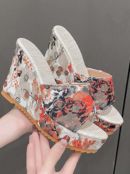 Printed Open Toe Sandals
