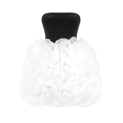 PINKAPPLE DRESSES PINA Strapless Velvet Mini Dress with Floral Tulle Skirt